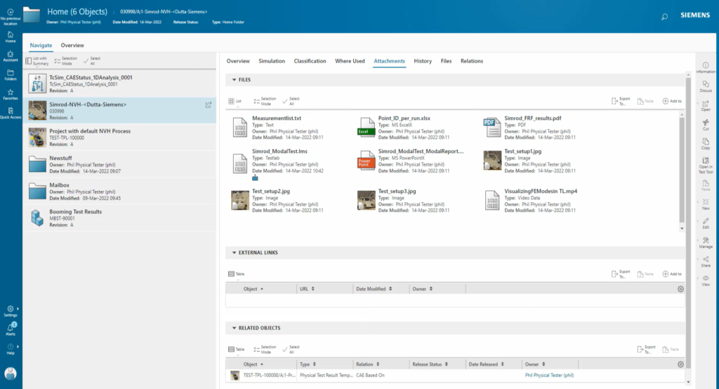 The detailed report is automatically captured in Teamcenter Simulation