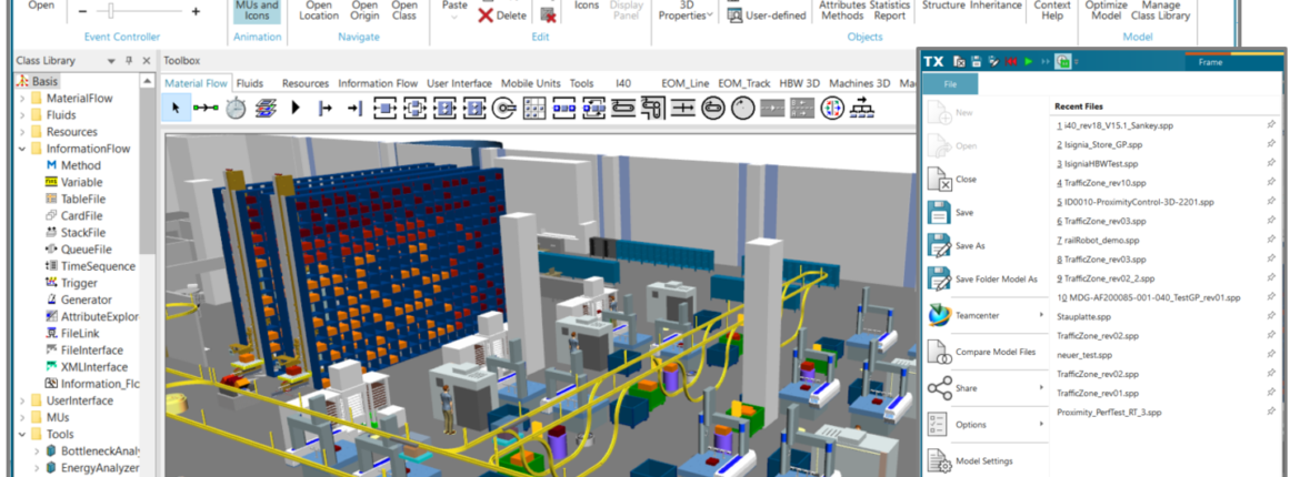 Plant Simulation User Interface Fresh Up Alignment in Siemens Manufacturing Portfolio