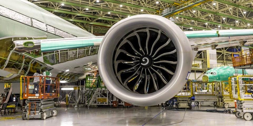 The world’s largest jet engine, the GE9X developed by GE Aviation, has six 3D-printed parts inside and boasts 12% lower fuel consumption and 10% lower operating costs than competing engines.BOEING